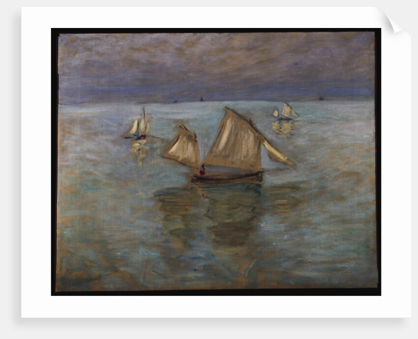 Fishing Boats at Pourville, 1882 by Claude Monet