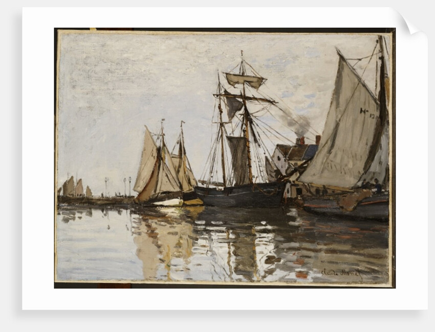 The Port of Honfleur, c.1865 by Claude Monet