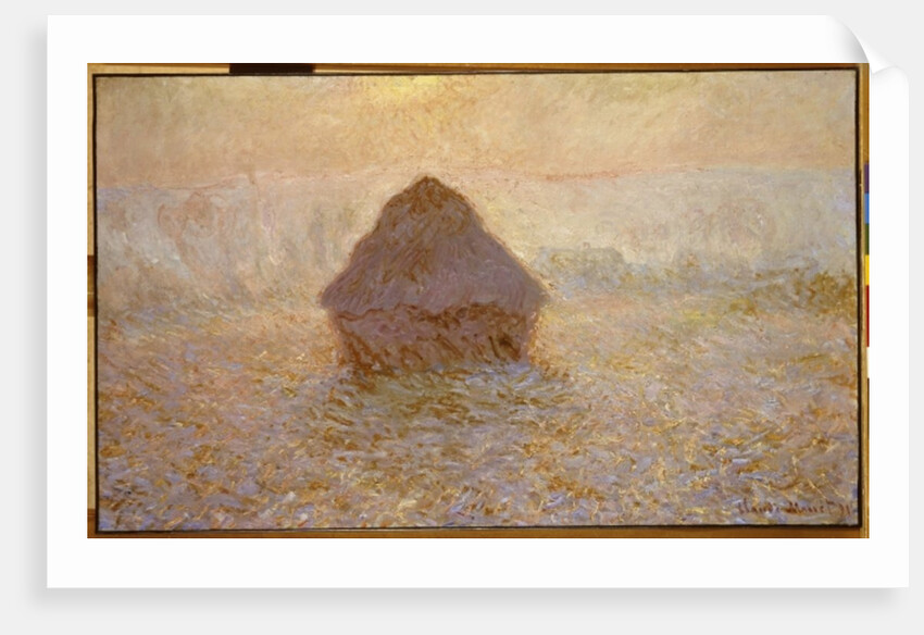 Haystacks, Sun in the Mist by Claude Monet