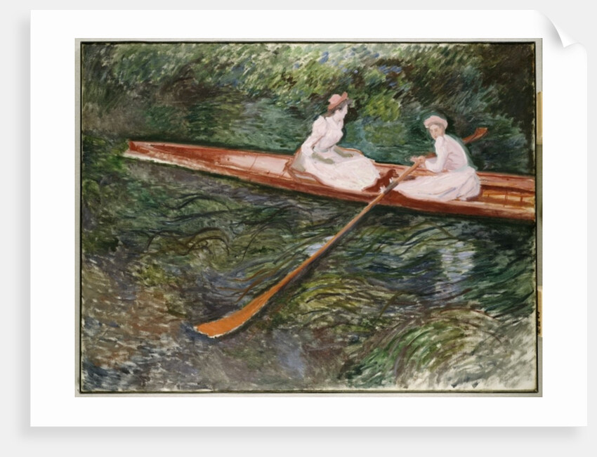 The Pink Rowing Boat by Claude Monet