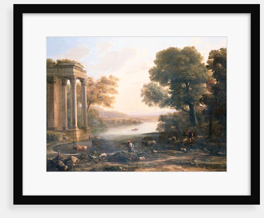 A Pastoral Landscape with Ruined Temple, c.1638 by Claude Lorrain (1600-82)