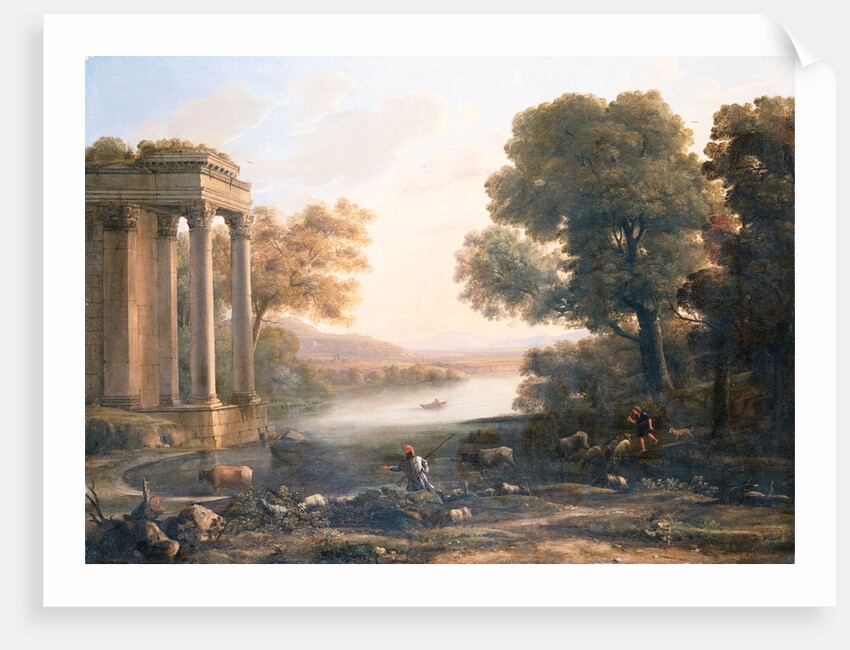 A Pastoral Landscape with Ruined Temple, c.1638 by Claude Lorrain (1600-82)