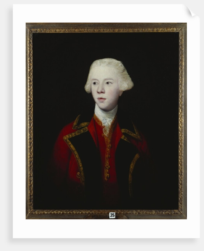 Portrait of George Augustus, 3rd Viscount Howe, half length, wearing the uniform of the 1st Guard by Joshua Reynolds