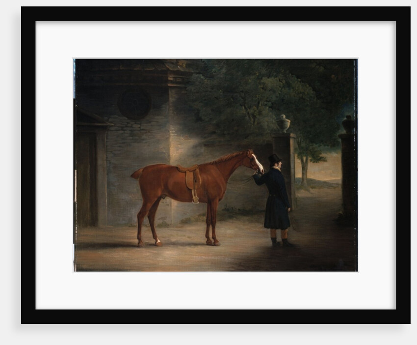 A Hunter and a Groom in a Courtyard, 1816 by John E. Ferneley