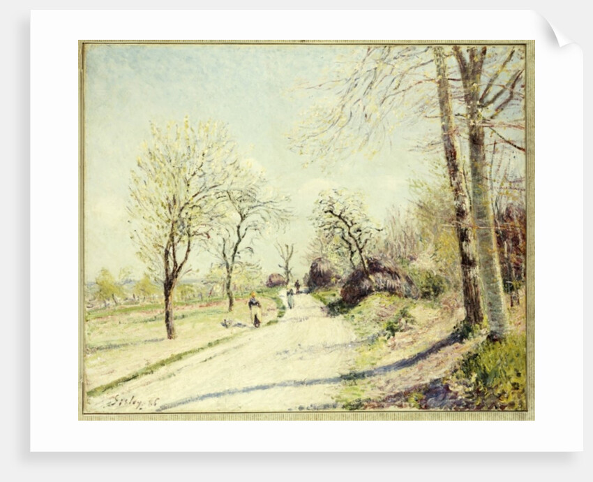 The Road from Veneux to Moret on a Spring Day, 1886 by Alfred Sisley