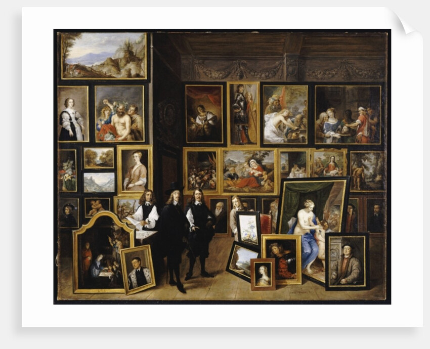 Archduke Leopold Wilhelm in his Picture Gallery, with the artist and other figures by David the Younger Teniers