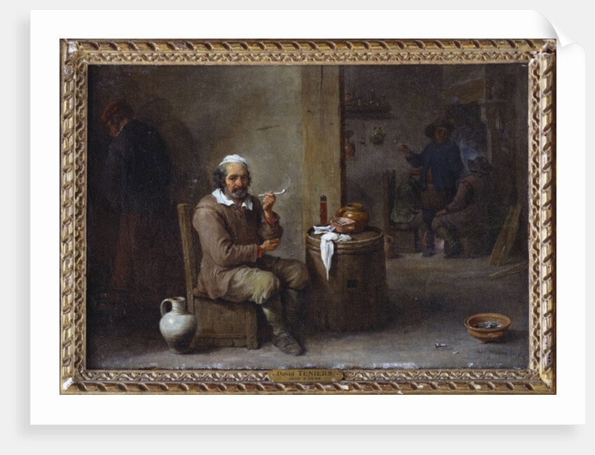 A Peasant Smoking in an inn by David the Younger Teniers