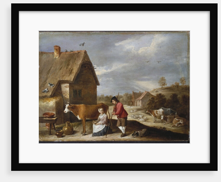 A Milkmaid and a Shepherd Outside a Cottage, late 1640s by David the Younger Teniers