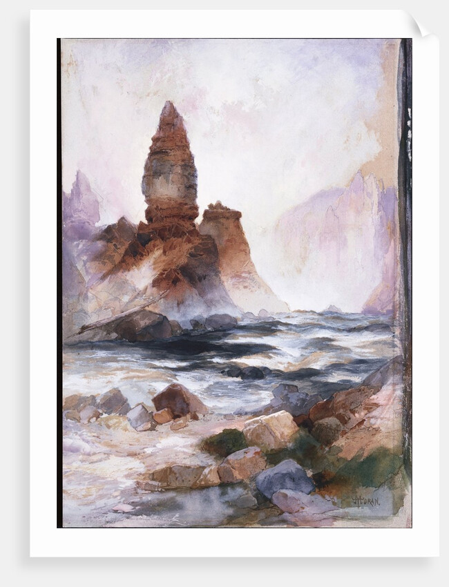 Tower Falls and Sulfur Rock, Yellowstone by Thomas Moran