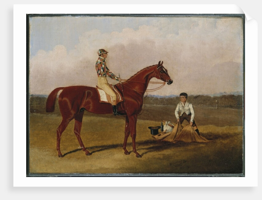 Barefoot, the Racehorse, with a Jockey Up and a Groom, 1835 by John Frederick Herring Snr