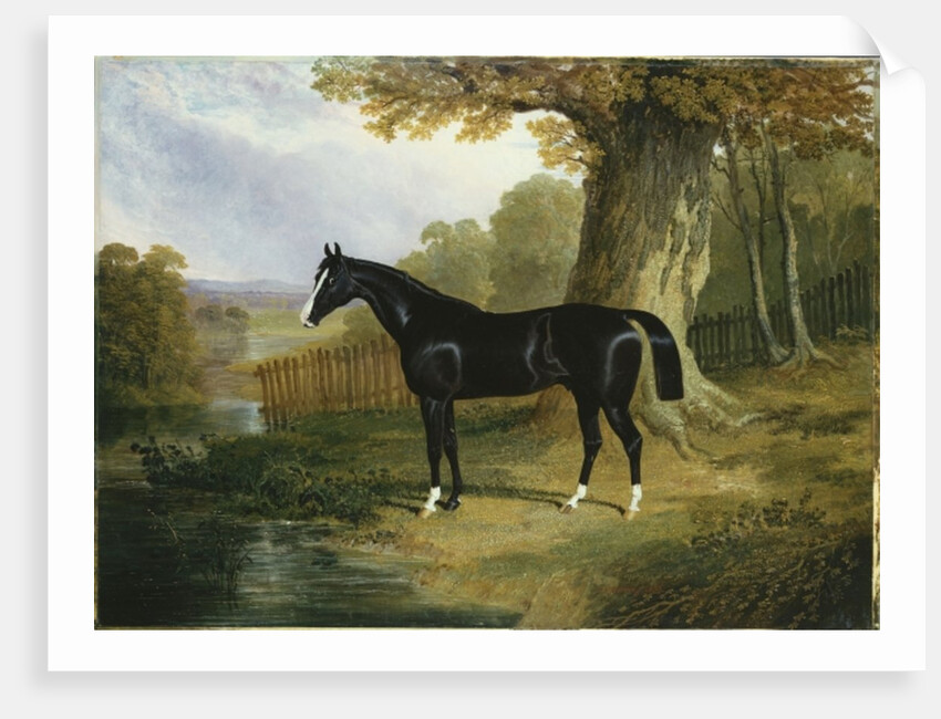 A Dark Hunter in a River Landscape, 1832 by John Frederick Herring Snr