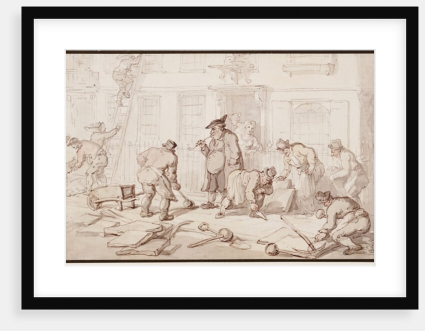 Labourers Putting Down a Pavement by Thomas Rowlandson