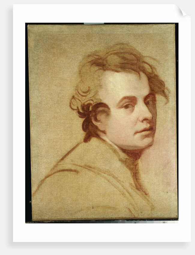 Portrait of the artist, bust length by George Romney