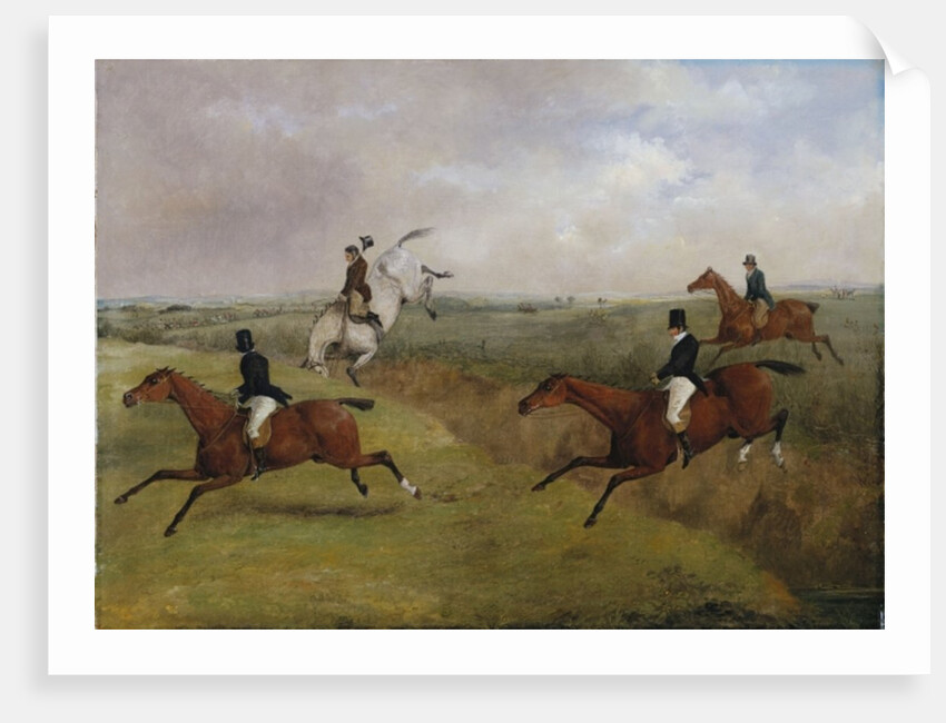 The Grand Leicestershire Steeplechase, March 12th, 1829: Dick Christian's Last Fall - Commonly Called 'A Header' by Henry Thomas Alken