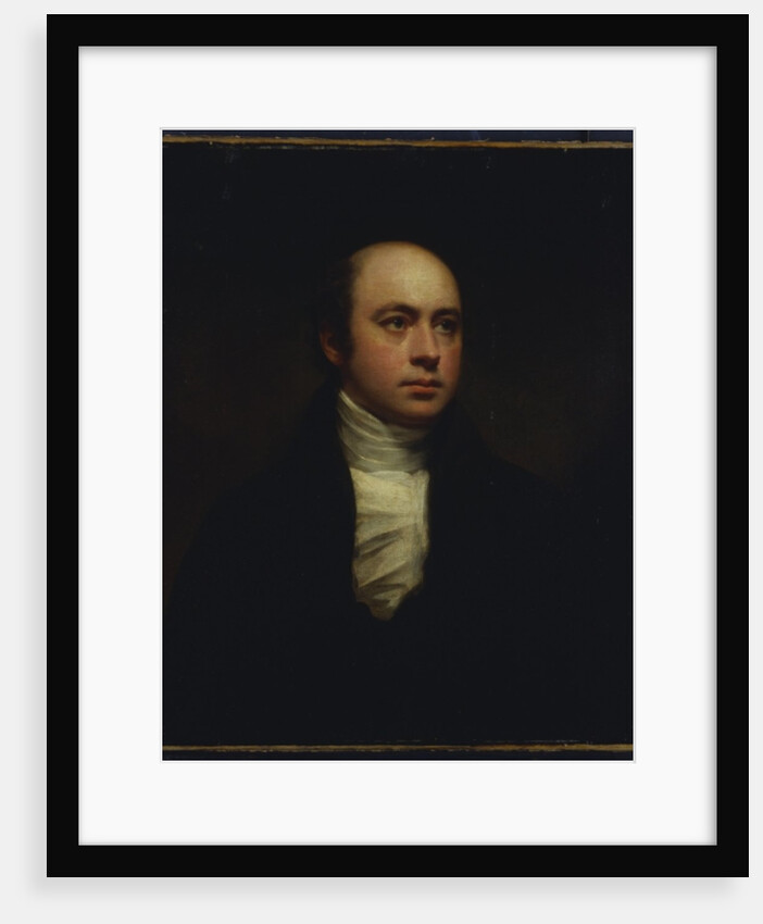 Portrait of Sir Francis Chantrey, in a dark jacket and white cravat by Henry Raeburn