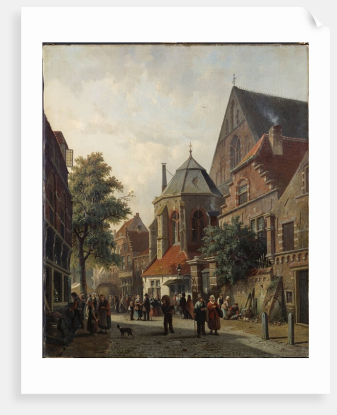 A Dutch Street Scene, 1867 by Adrianus Eversen