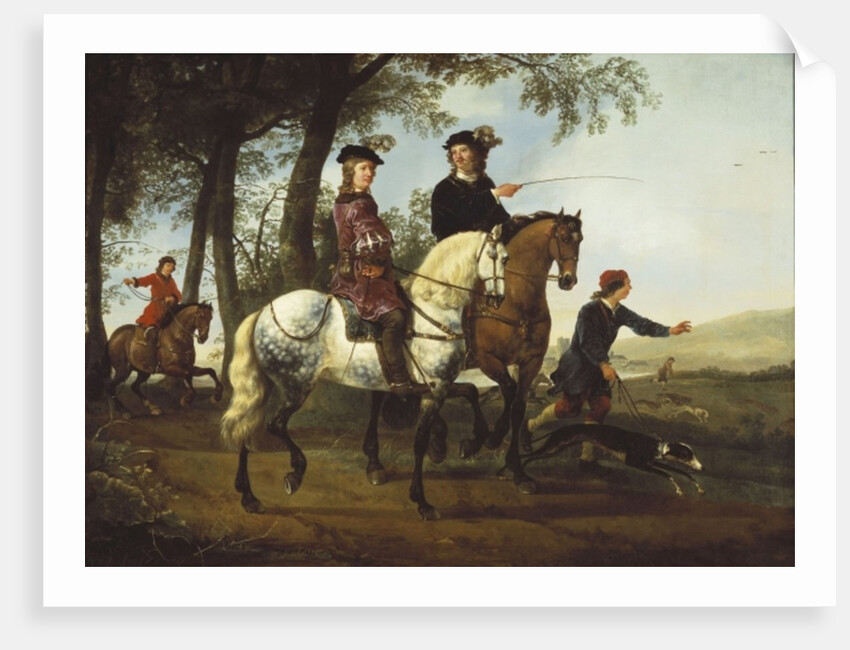 Landscape with Sportsmen Setting Out for the Hunt, early 1650s by Aelbert Cuyp
