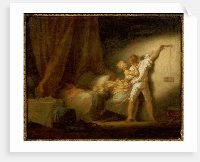 Modello version of 'The Bolt' by Jean-Honore Fragonard