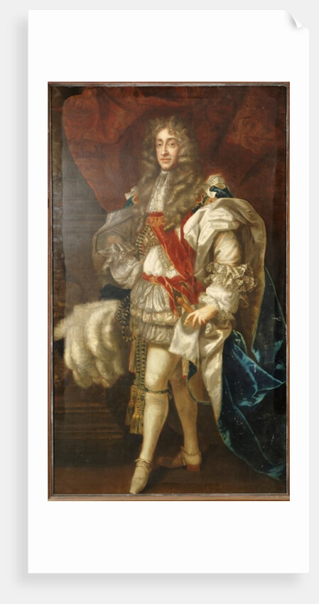 Portrait of King James II, full length, in Garter Robes by Peter (circle of) Lely