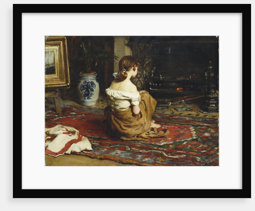 By the Fireside, 1878 by Frank Holl