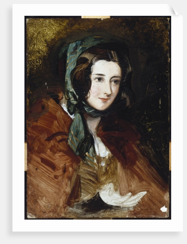 A portrait study of Lady Harriet Hamilton by Edwin Landseer