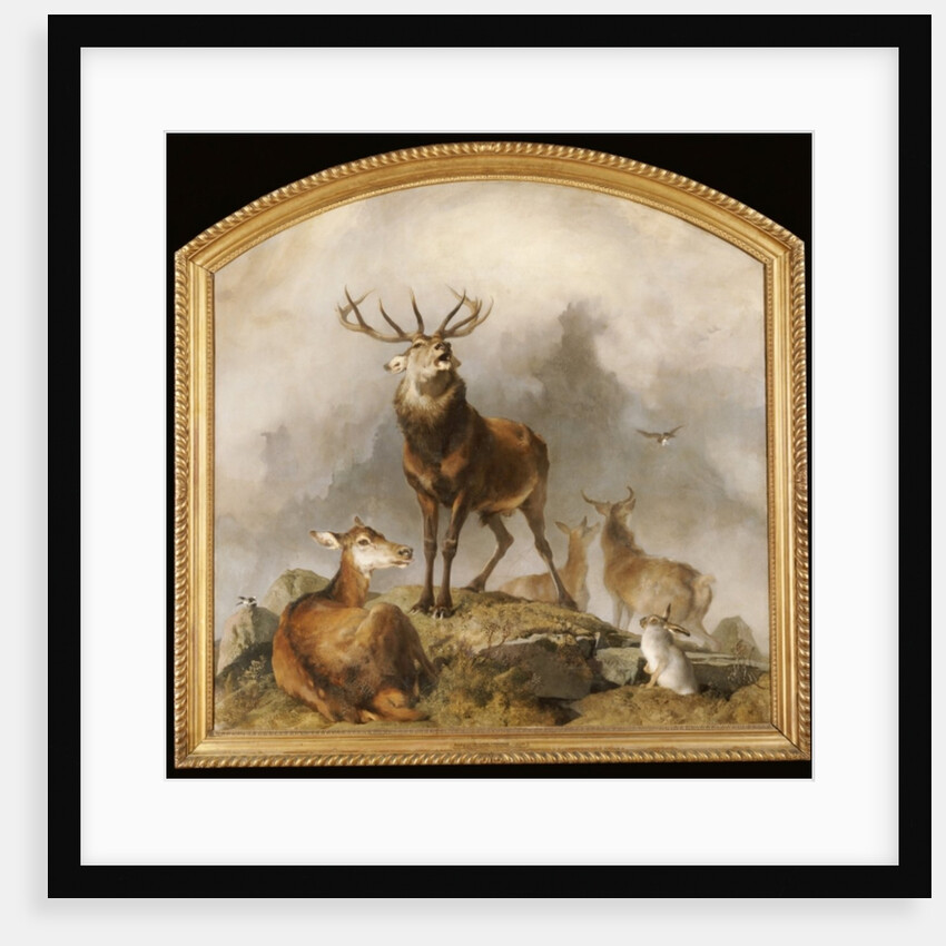 Scene in Braemar - Highland Deer by Edwin Landseer