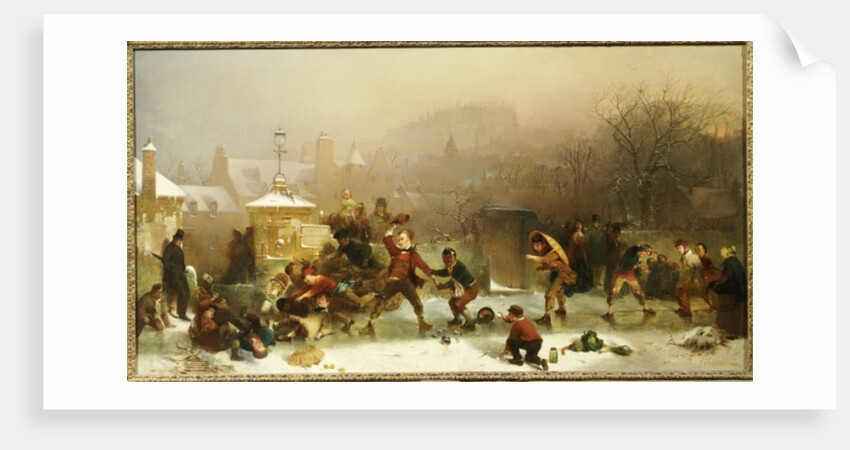 The Slide Below the Castle, Edinburgh, 1854 by John Ritchie