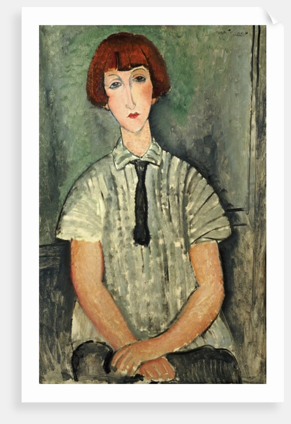 Young Girl in a Striped Shirt, 1917 by Amedeo Modigliani