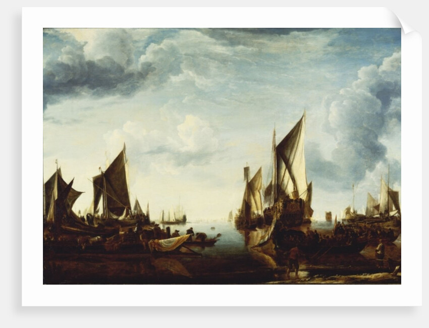 The Visit of the Stadholder, Prince Frederik Hendrik, to the Fleet of the States General at Dordrecht in 1646, before 1649 by Jan van de Capelle or Cappelle