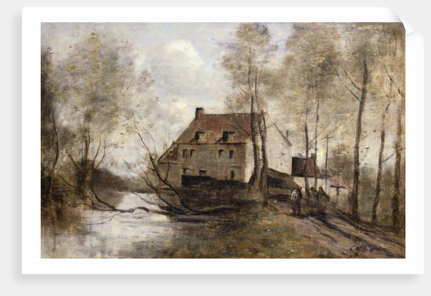 Le Moulin Brule, Planque, near Douai by Jean Baptiste Camille Corot
