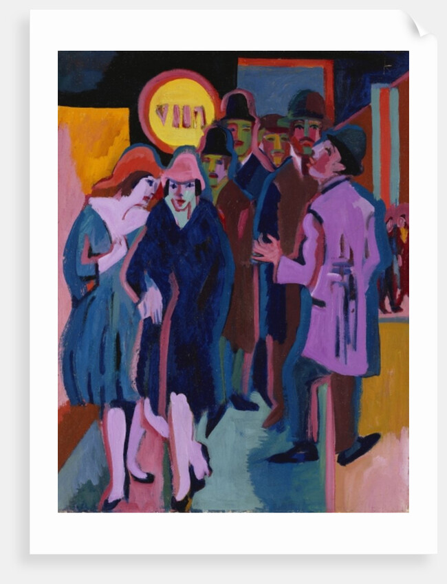 A Night-time Street Scene, 1925 by Ernst Ludwig Kirchner