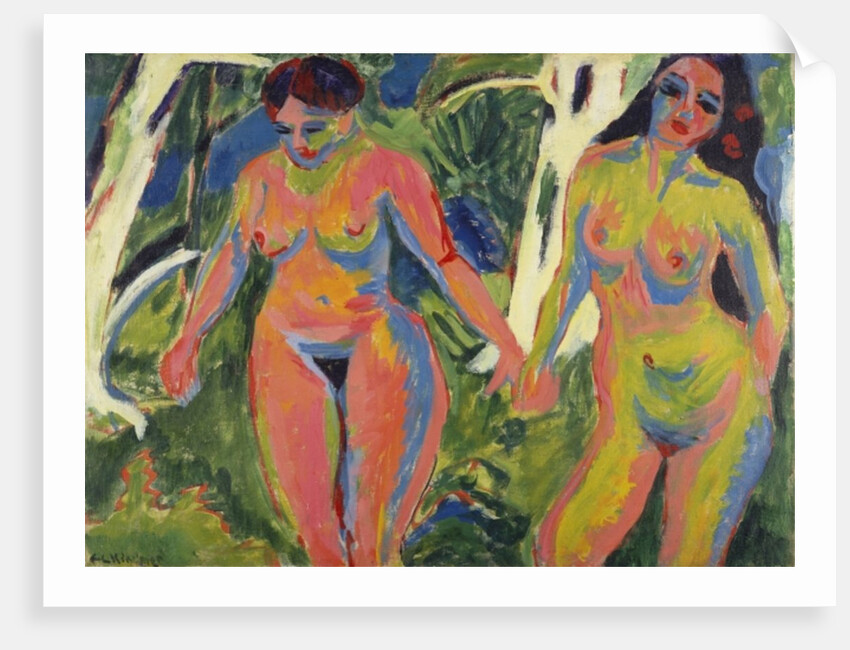 Two Nude Women in a Wood, 1909 by Ernst Ludwig Kirchner
