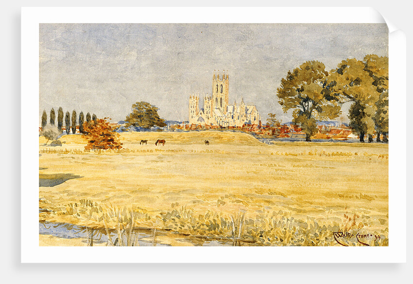 Canterbury Cathedral from the Meadows, 1894 by Walter Crane