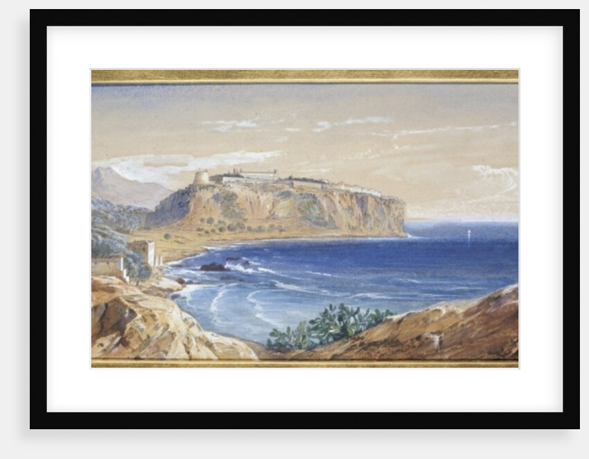 Monaco from Cap d'Ail, 1865 by Edward Lear