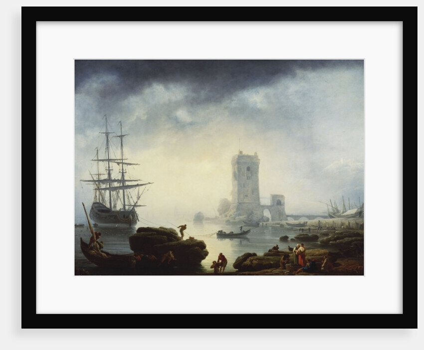 A Mediterranean Harbour Scene: Morning, 1745 by Claude Joseph Vernet