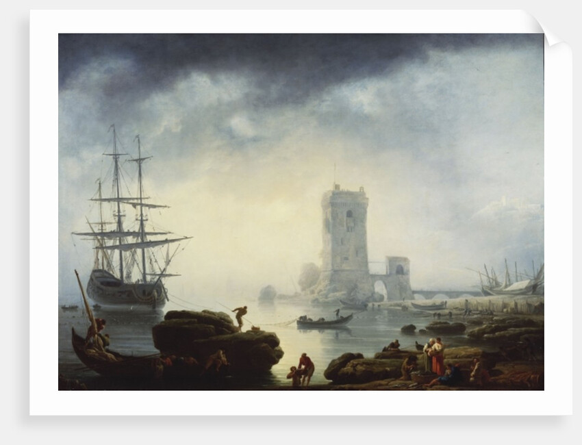 A Mediterranean Harbour Scene: Morning, 1745 by Claude Joseph Vernet
