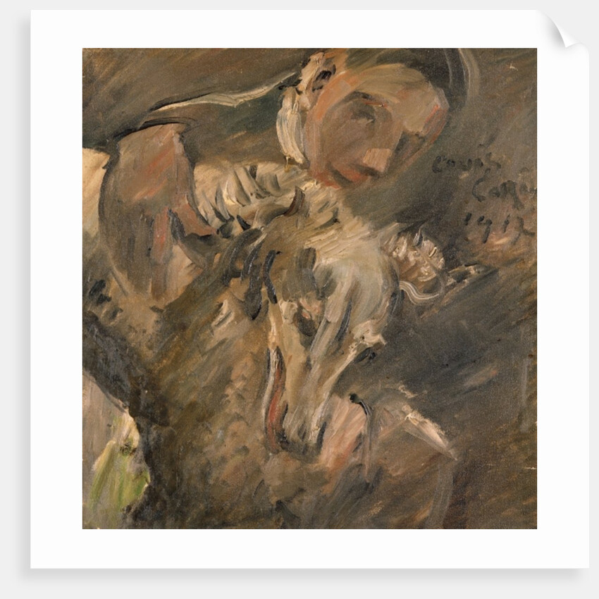 Max Mainer with a Siberian Greyhound, 1917 by Lovis Corinth