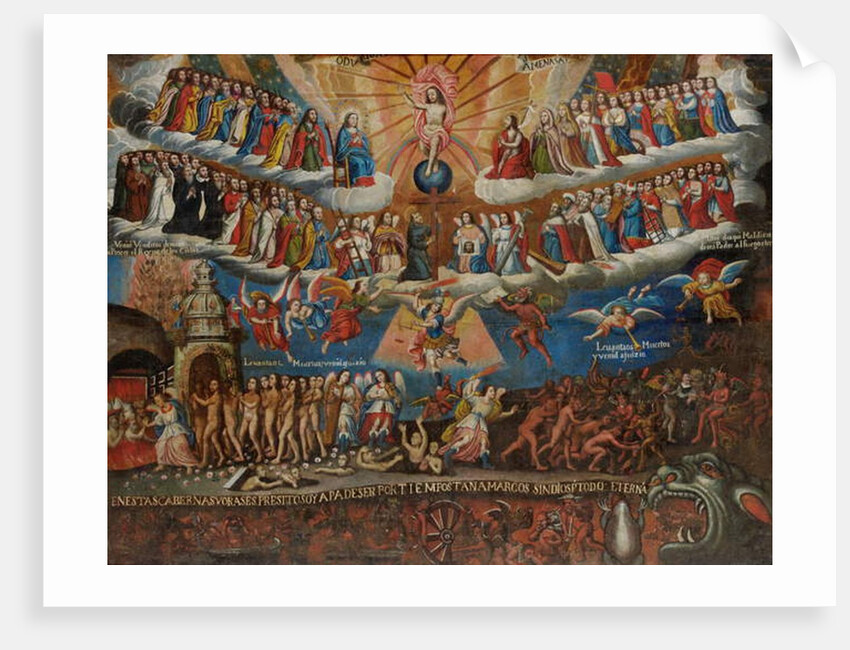 The Last Judgement, Cuzco School, late 17th century by Diego Quispe Tito