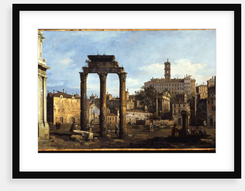 Rome - The Forum with the Temple of Castor and Pollux, c.1742-43 by Bernardo Bellotto