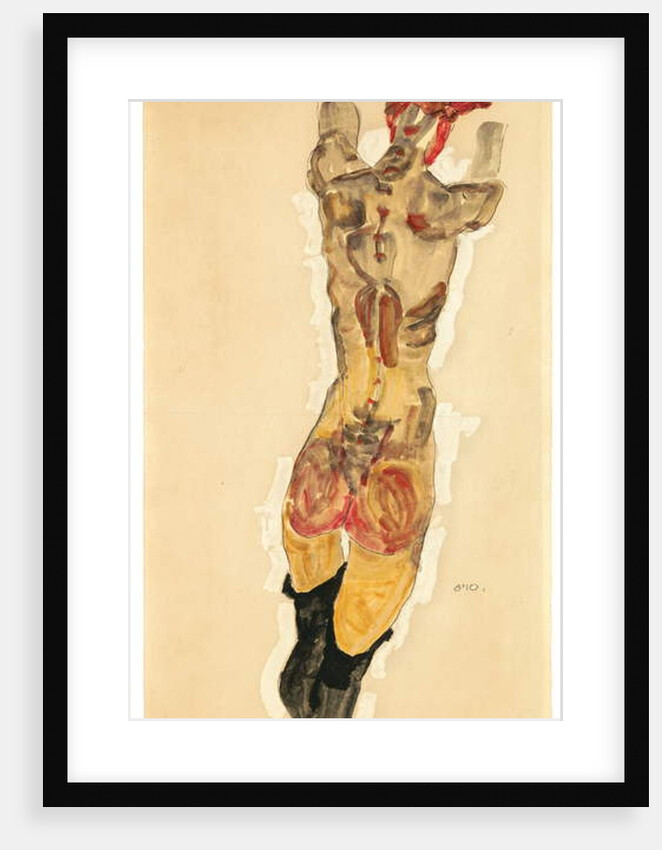 Stehender Rückenakt, 1910 by Egon Schiele