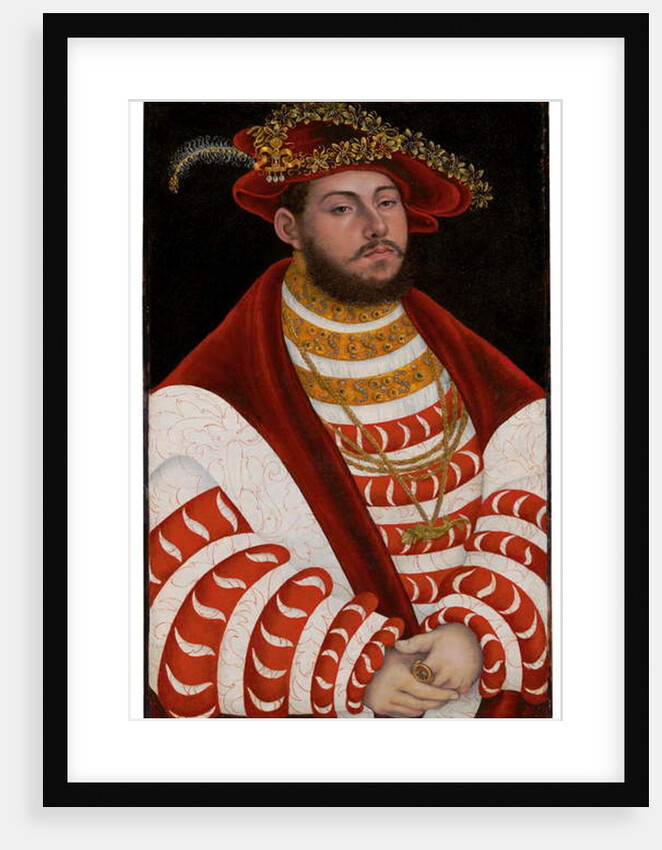 Portrait of John Frederick I, Elector of Saxony, half-length by Lucas the Elder Cranach