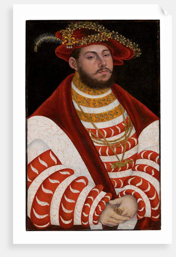 Portrait of John Frederick I, Elector of Saxony, half-length by Lucas the Elder Cranach