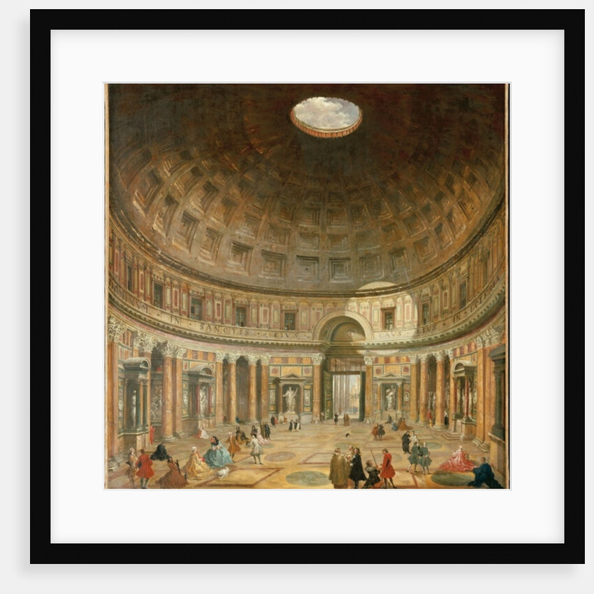 The Interior of the Pantheon, Rome by Giovanni Paolo (follower of) Pannini or Panini