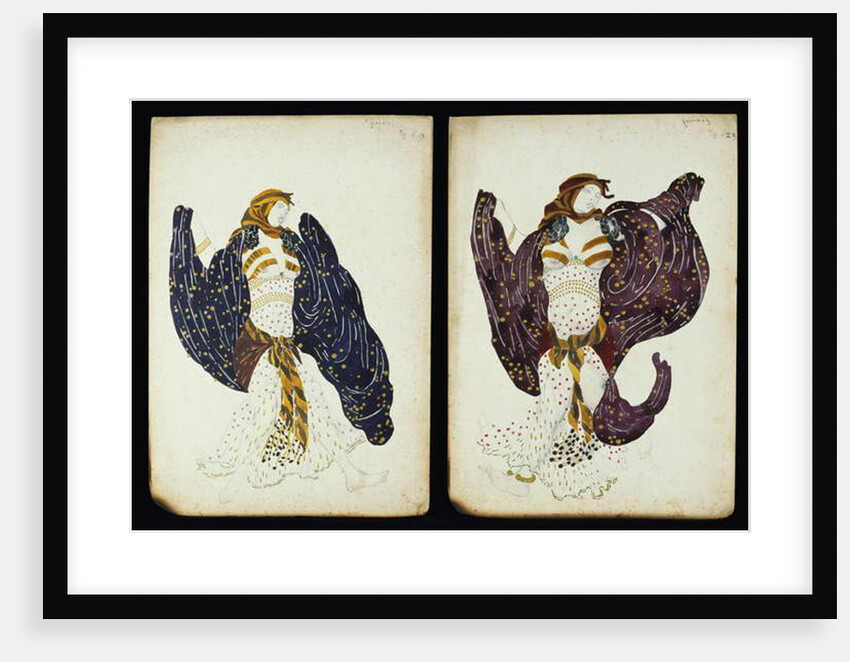 A pair of costume designs for female dancers from 'Juive' by Leon Bakst