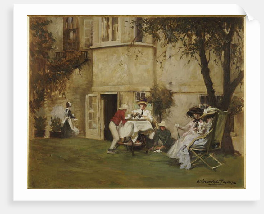 Tea in the Garden by Albert Chevallier Tayler