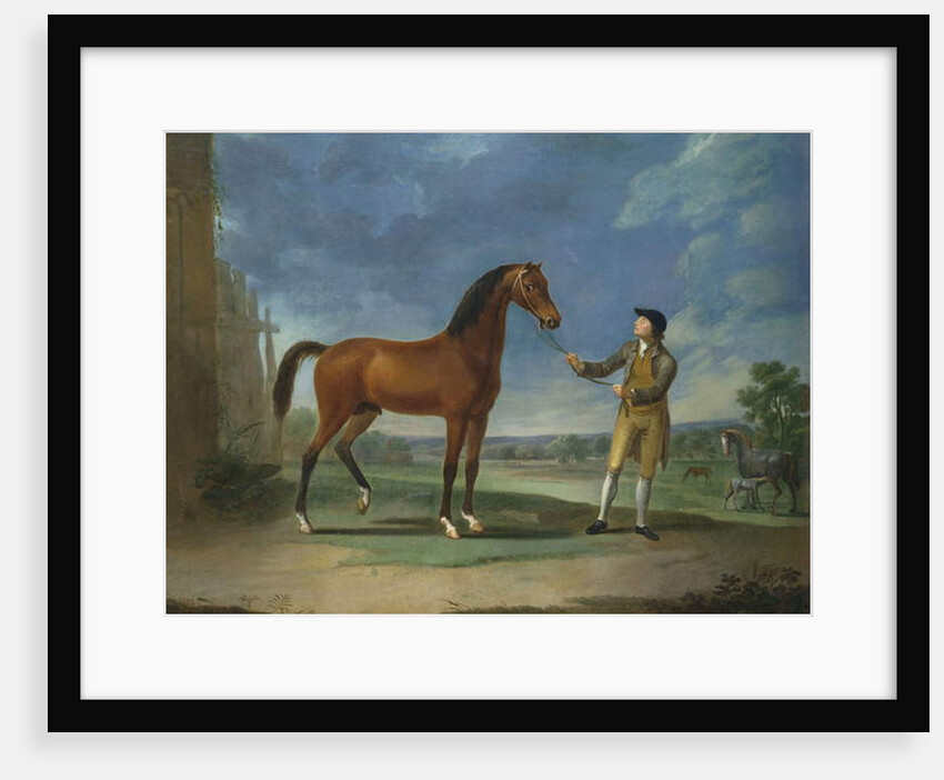 An Arab stallion held by a groom by Sawrey Gilpin