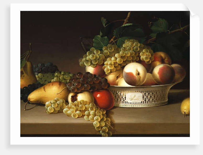 Fruit in a Chinese Basket, 1822 by James the Elder Peale