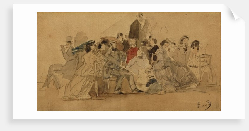 Afternoon on the Beach, c.1865 by Eugene Louis Boudin