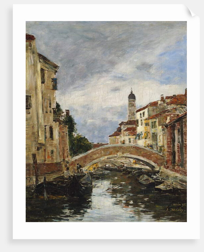 A Small Venetian Canal, 1895 by Eugene Louis Boudin