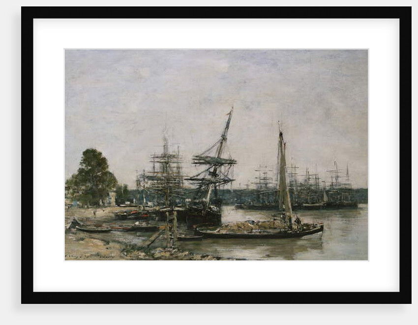 Boat Moorings on the Garonne, Bordeaux, 1876 by Eugene Louis Boudin